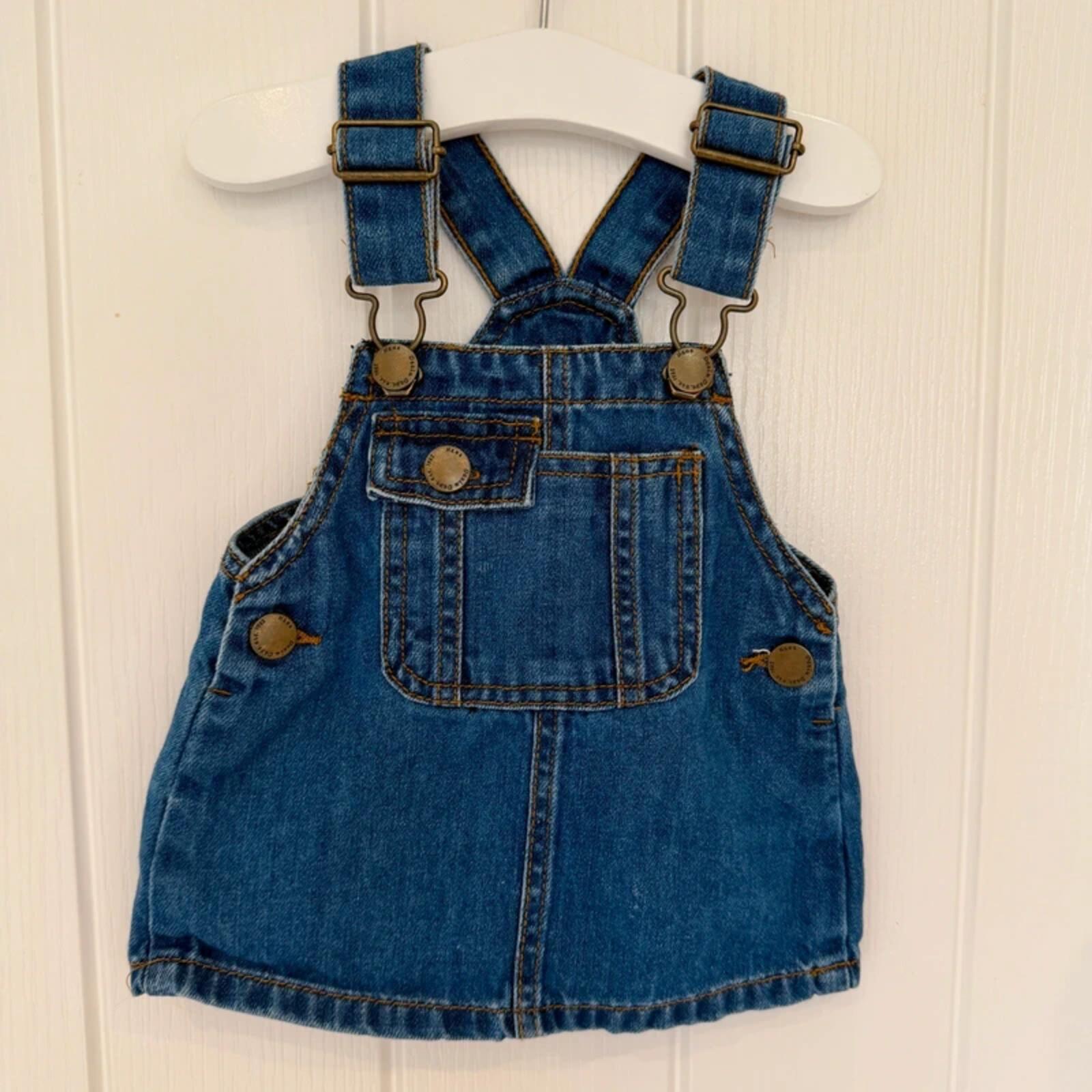 Baby Girl 3-6 months Next Blue Denim Pinafore Dress (17 18)