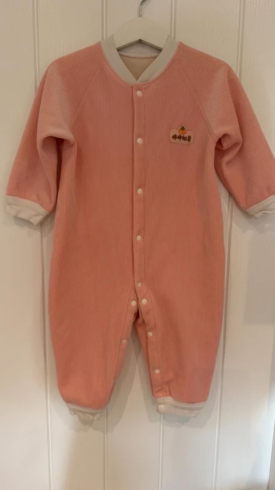 Baby Girl 18-24 months Pink Fleece Lined Ribbed Romper (16 09)