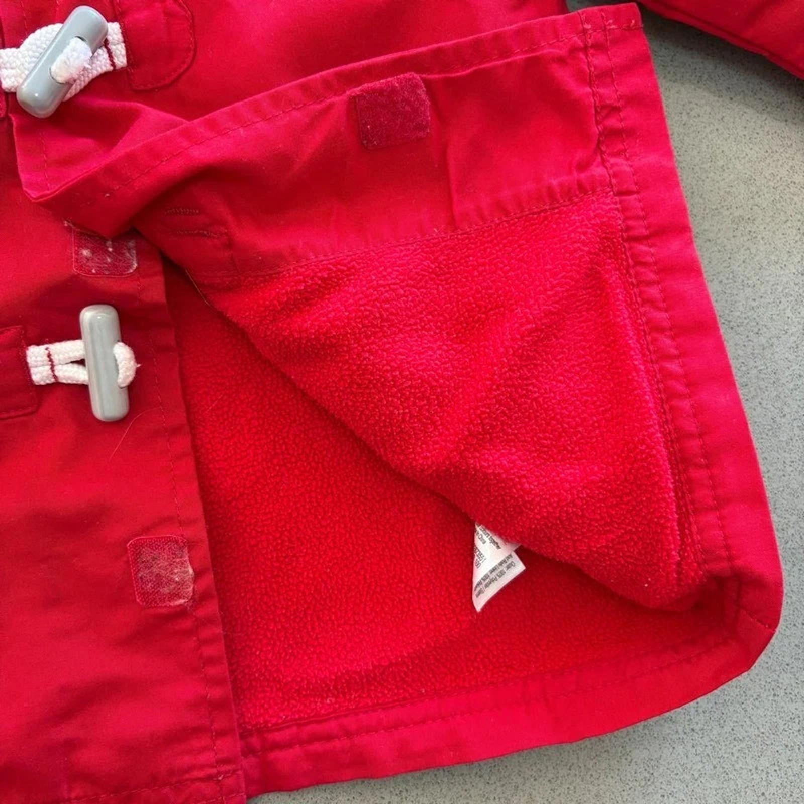 Baby Boy Girl Unisex 12-18 months George Bright Red Hooded Rain Coat (16 31)