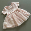 Baby Girl 0-3 months F&F Pink Tulle Party Dress with Glitter Short Sleeve (1818)