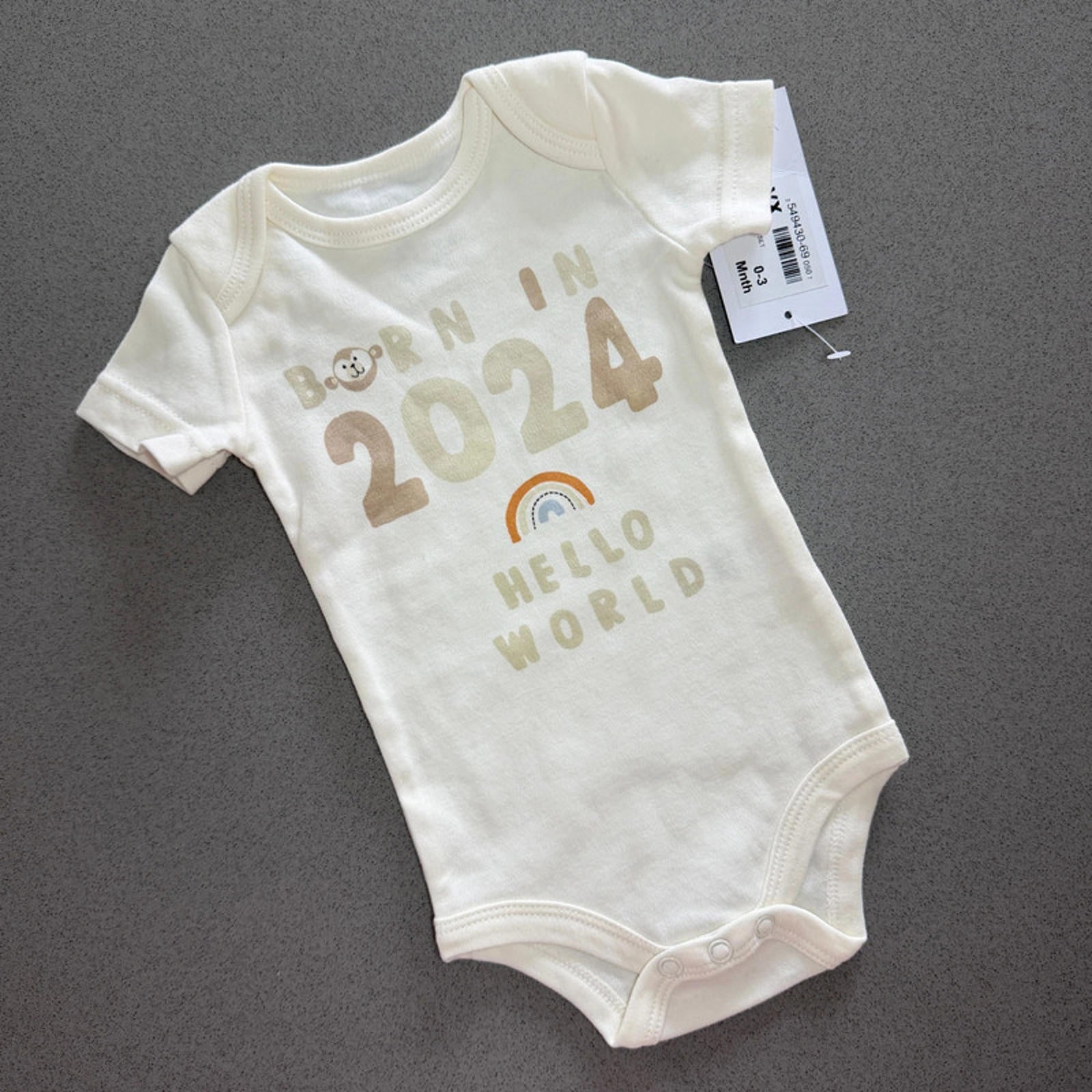 Baby Girl Boy Unisex 0-3 months Matalan Born in 2024 Bodysuit BNWT New (56 14)