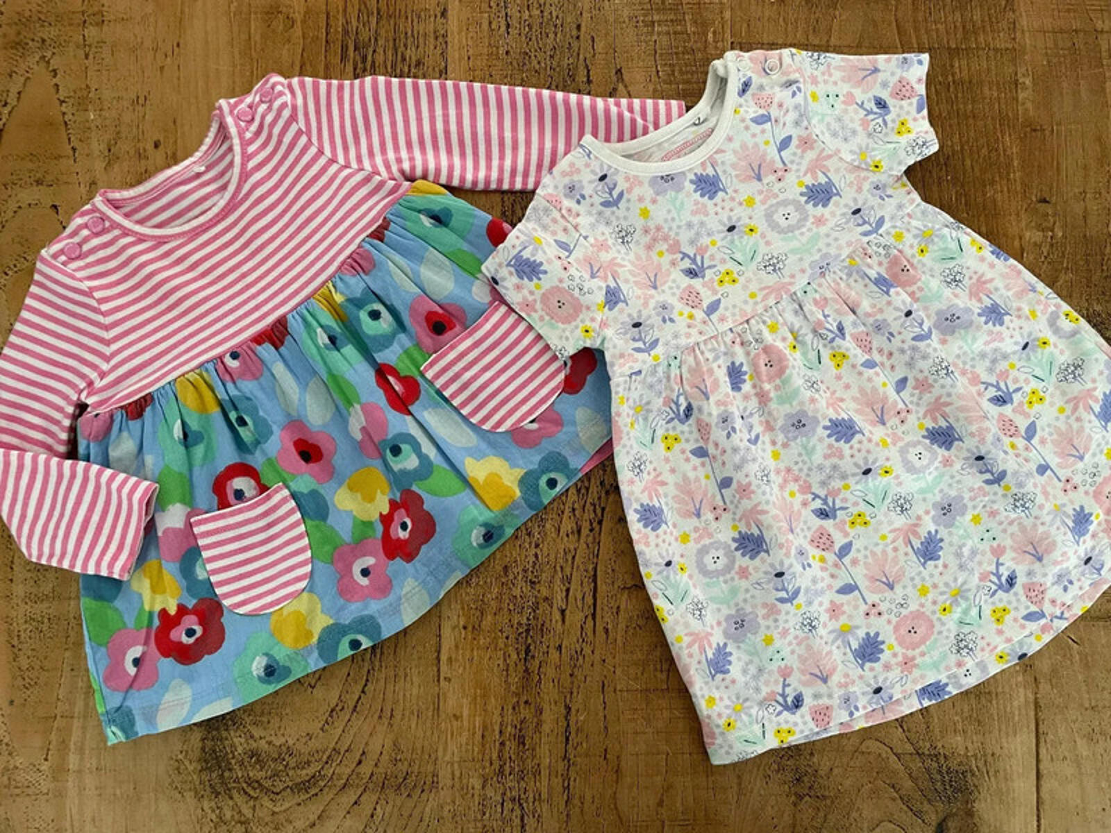 Baby Girl 3-6 months Blue Zoo Tu 2 Floral Summer Dresses (53 24)