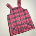 Baby Girl 12-18 months F&F Red Checked Warm Pinafore Dress (60 10)