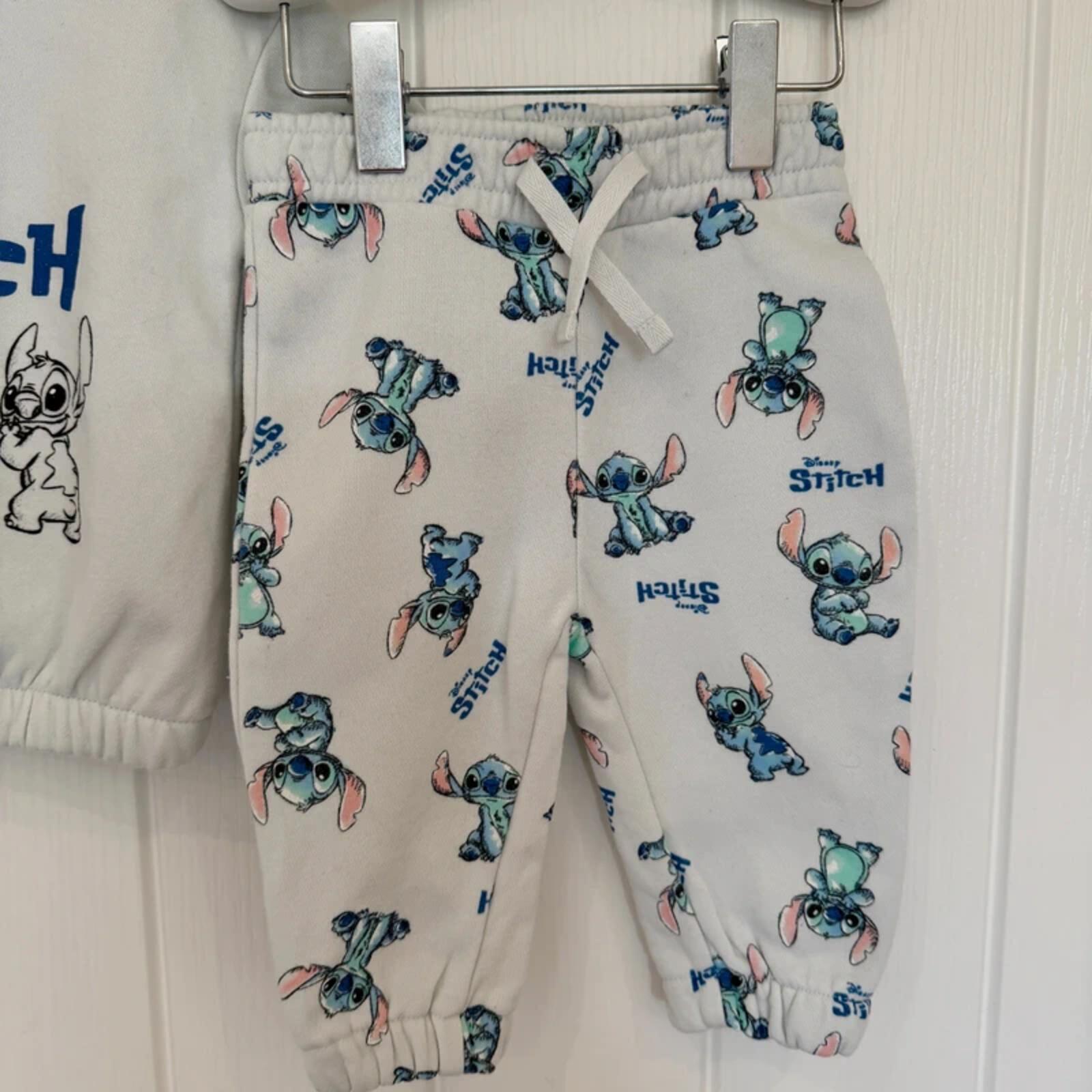 Baby Girl 3-6 months Disney Primark Stitch 2 Piece Tracksuit Outfit (53 03)