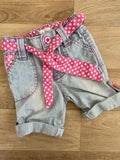 Baby Girl 0-3 months Earlydays Faded Blue Denim Shorts with Turn Ups (54 16)
