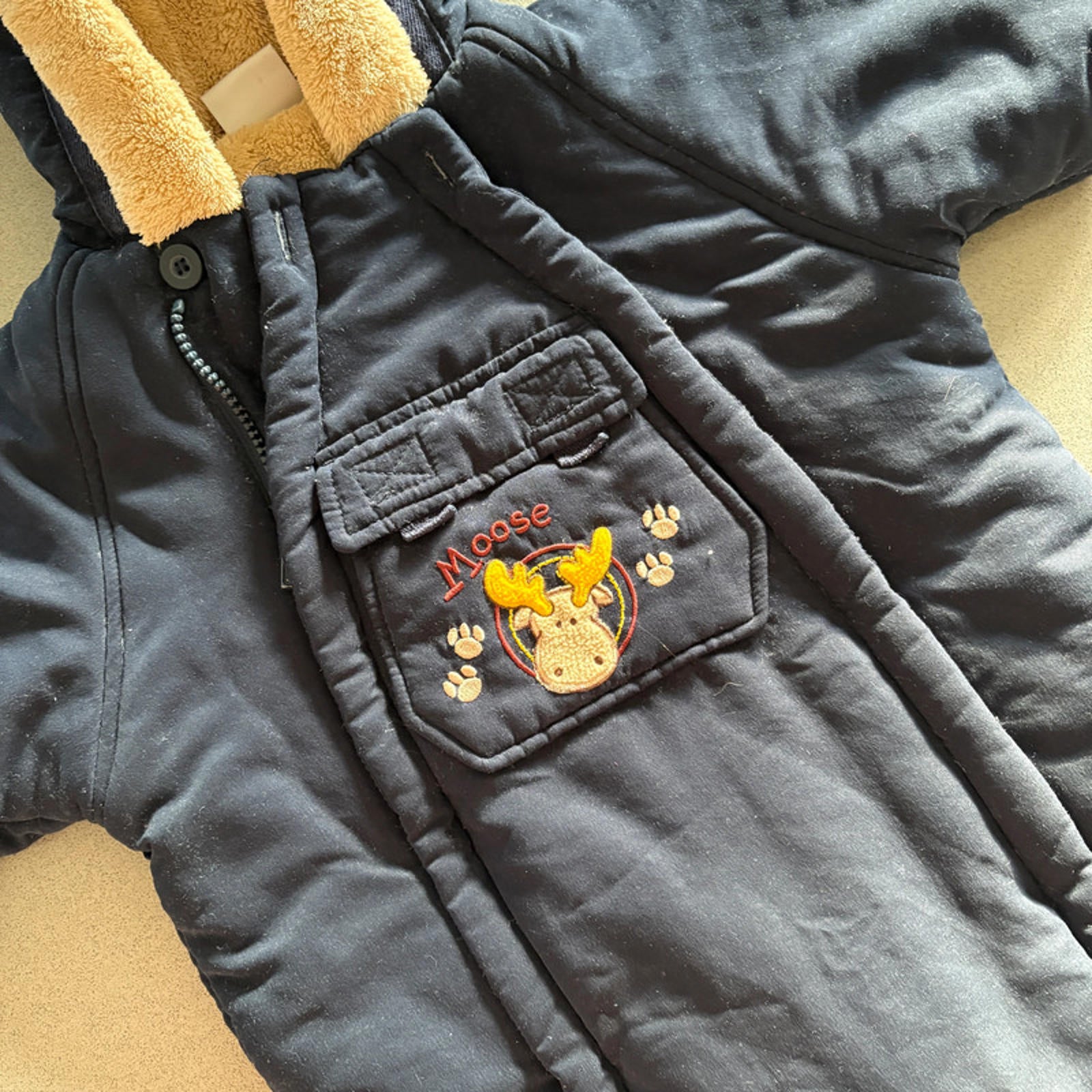 Baby Boy 3-6 months Ladybird Blue Embroidered Snowsuit All in One (54 y)