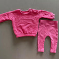 Baby Girl 0-3 months George Pink Textured Long Sleeve Leggings Outfit (18 16)