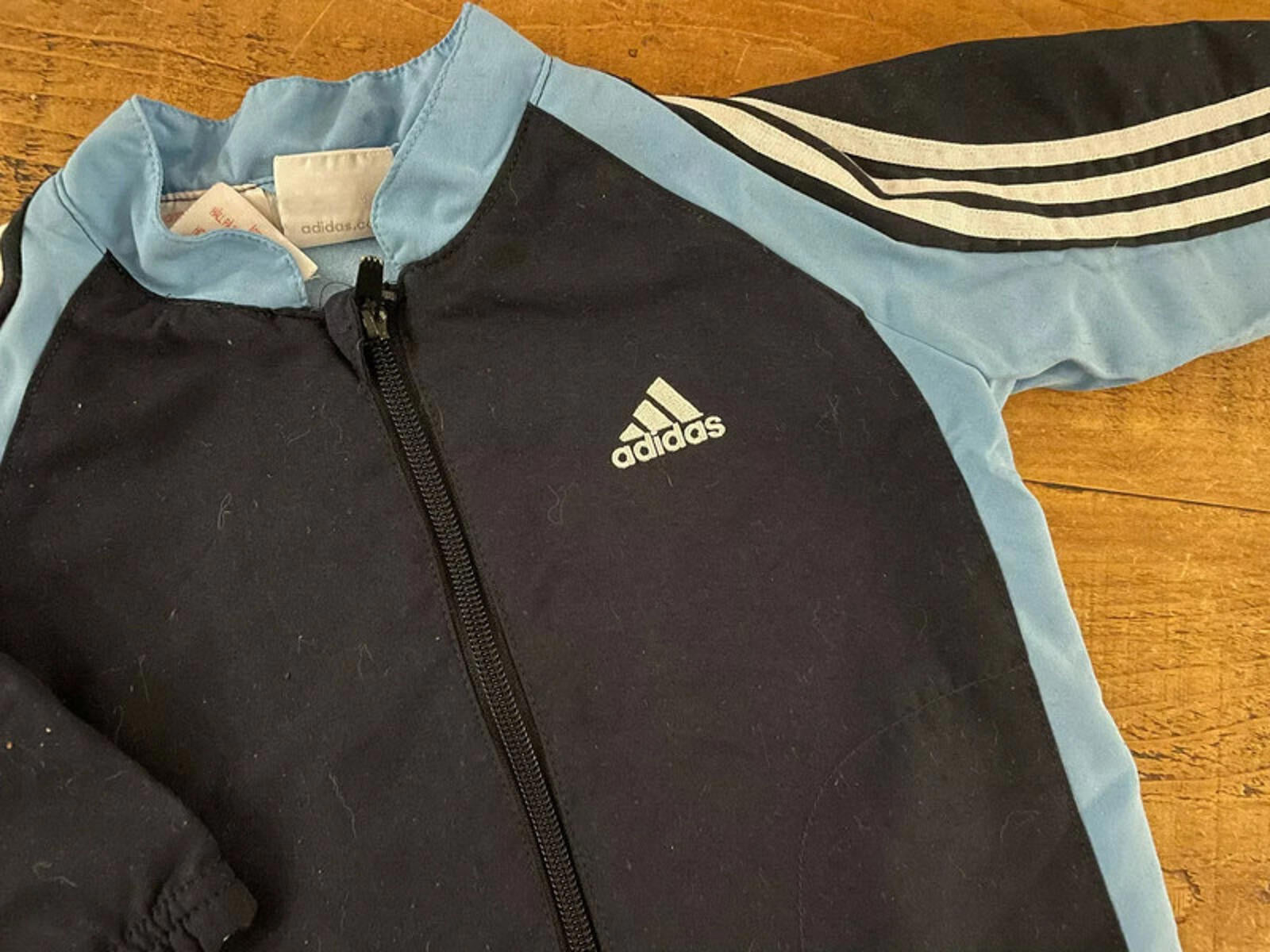 Baby Boy 12 months Adidas Blue Full Zip Three Stripe Jacket (43 17)