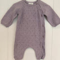 Baby Girl 0-3 months Next Lilac Knitted Long Sleeve Romper (15 01)
