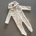 Baby Boy Girl Unisex 0-3 months White Bear Hooded Faux Fur Romper (36 07)
