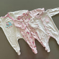 Baby Girl 0-3 months 3 Sleepsuits Mamas & Papas Blue Zoo Mothercare (22 23)