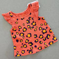 Baby Girl 3-6 months Next Orange Printed Summer Top Ruffles BNWT(61 76)