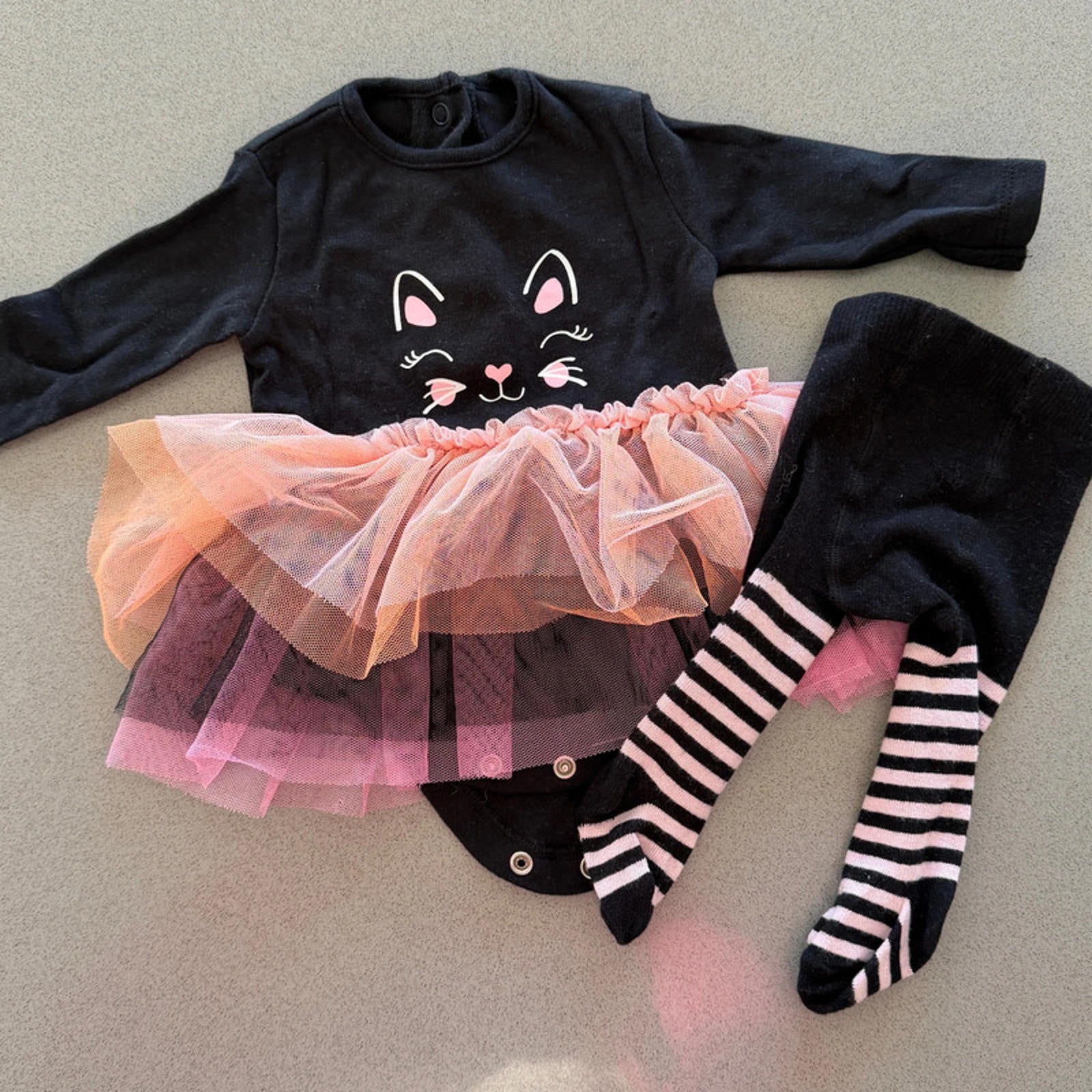 Baby Girl Newborn Matalan 2 Piece Halloween Cat Outfit (60 77)