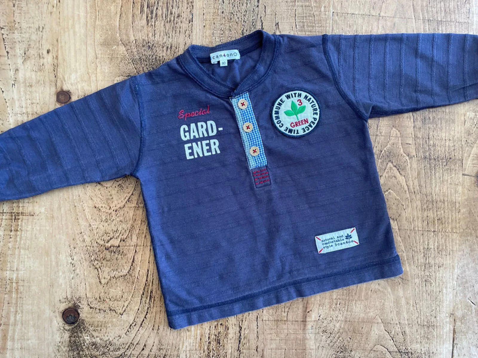 Baby Boy 12 months 3can4on Long Sleeve Blue Top Gardener