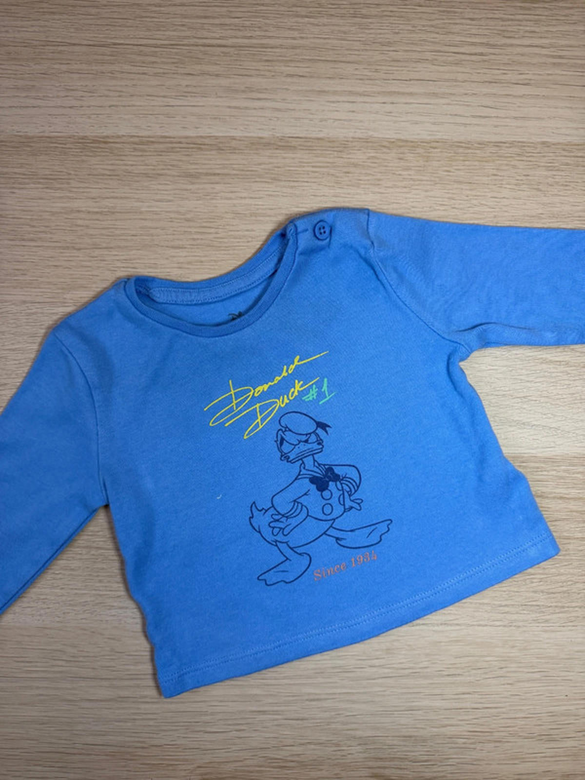 Baby Boy 3-6 months Disney Donald Duck Blue Long Sleeve Top (61 04)