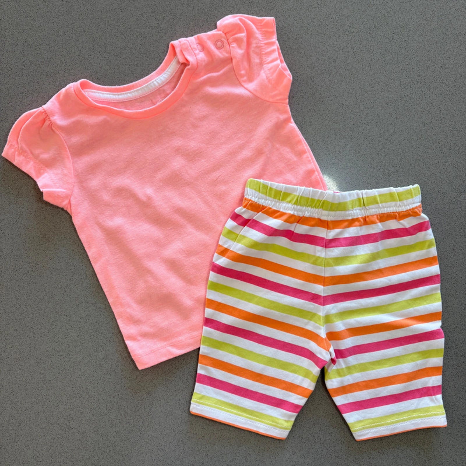 Baby Girl 0-3 months Primark George Bright Colourful Top & Leggings (50 13)