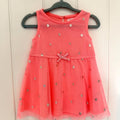 Baby Girl 6-9 months Pink Silver Tulle Party Dress (54 33)