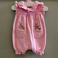 Baby Girl 0-3 months JoJo Maman Bebe Peter Rabbit Pink Embroidered Romper (18 31)