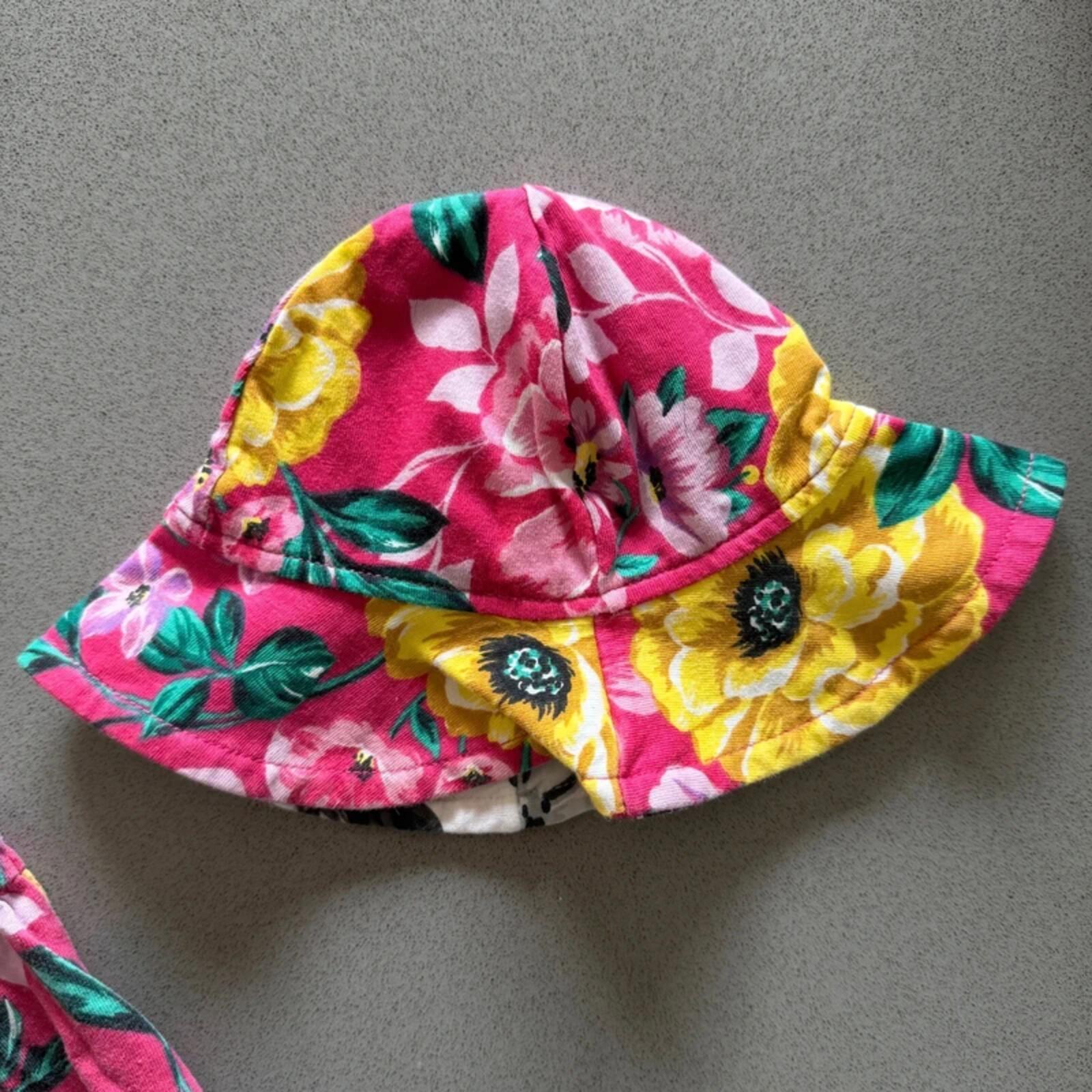 Baby Girl 3-6 months Nutmeg Set 2 Summer Rompers with Sun Hat (23 05)
