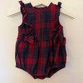 Baby Girl 9-12 months Billie Faiers George Red Blue Checked Short Romper (25 29)