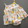 Baby Girl 12 months Carters White Fruit Sun Dress Integral Bodysuit (63 06)