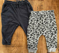 Baby Girl 3-6 months NEXT George 2 Pairs Soft Trousers Grey Animal Print (33 06)