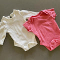Baby Girl 1 month First Size F&F George 2 Pink White Bodysuits (32 25)