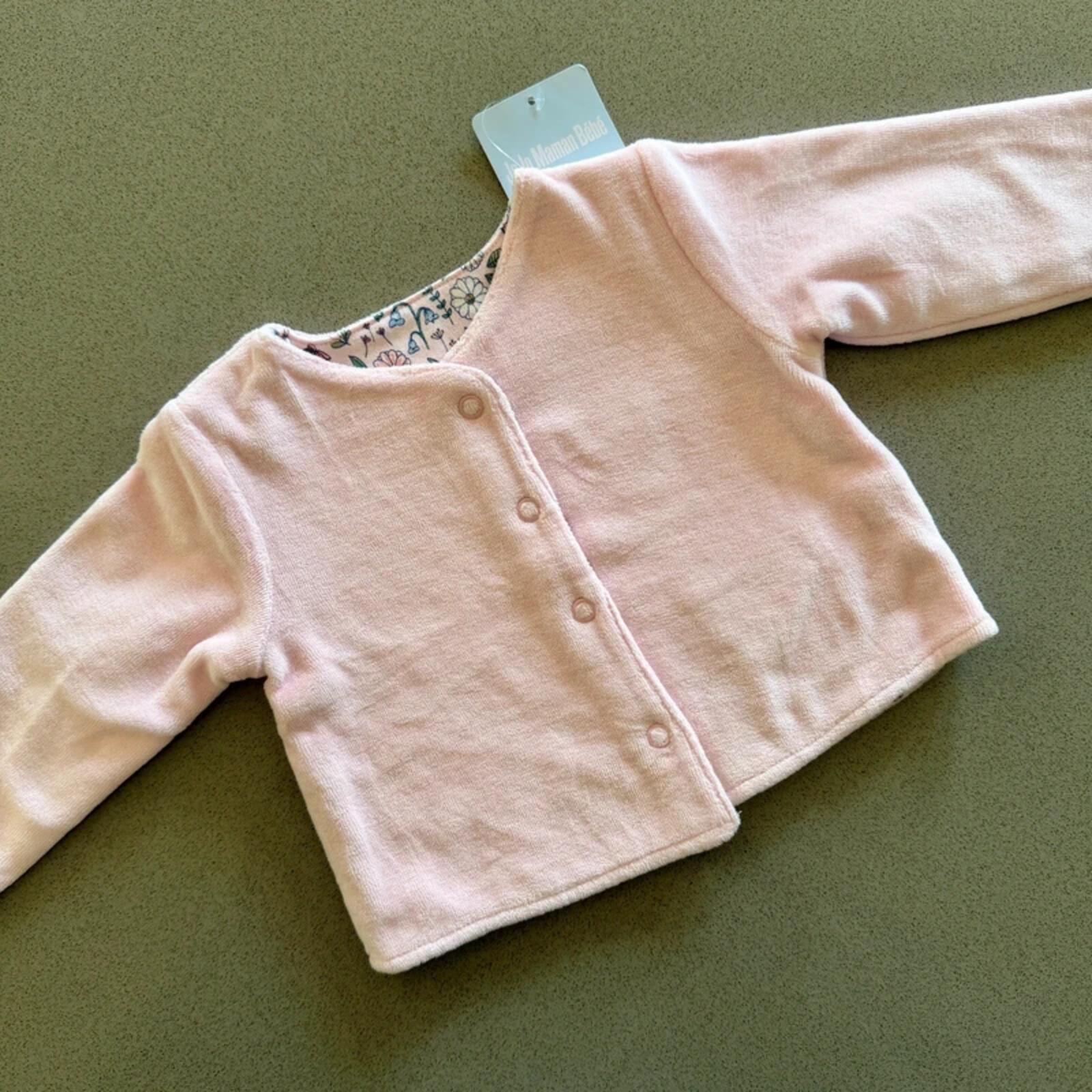 Baby Girl 0-3 months JoJo Maman Bebe Reversible Jacket Floral Lining BNWT (3127)