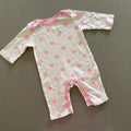 Baby Girl 0-3 months Pat Pat Pink White Spotted Romper