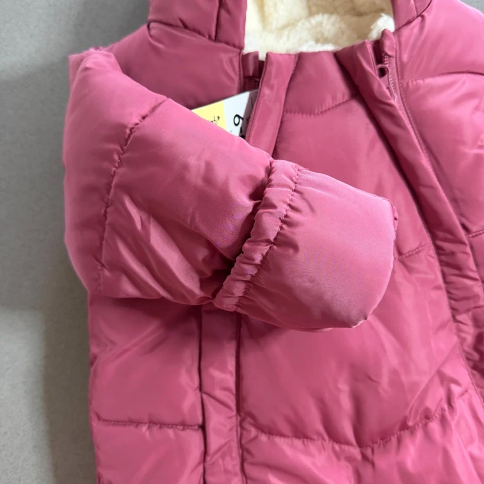 Baby Girl 6-9 months Matalan Pink Hooded Snowsuit BNWT New (57 07)