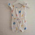 Baby Girl 3-6 months Primark White Short Shell Jumpsuit (55 30)