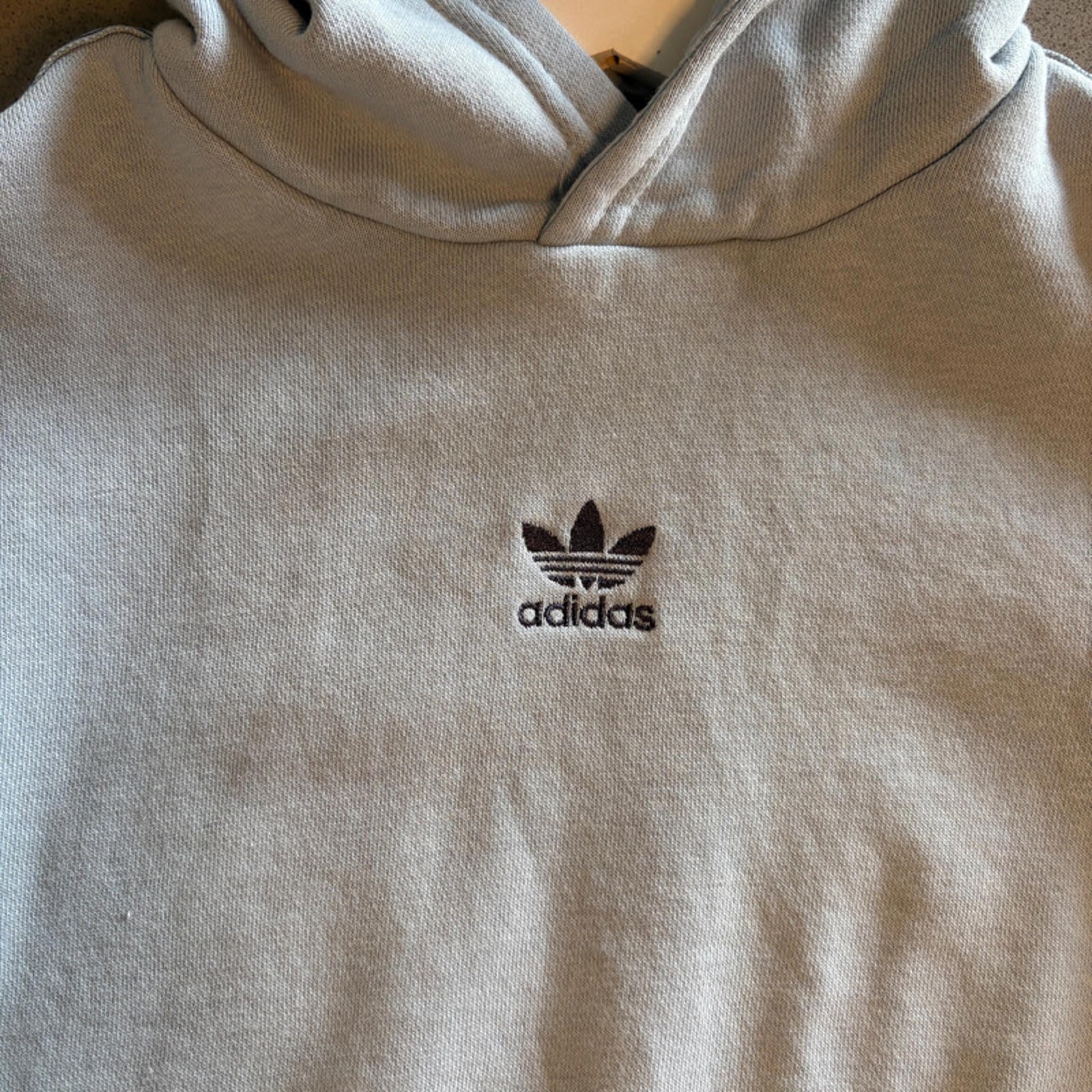 Boy 3-4 years Adidas Light Blue Pullover Hoodie Trefoil (25 23)