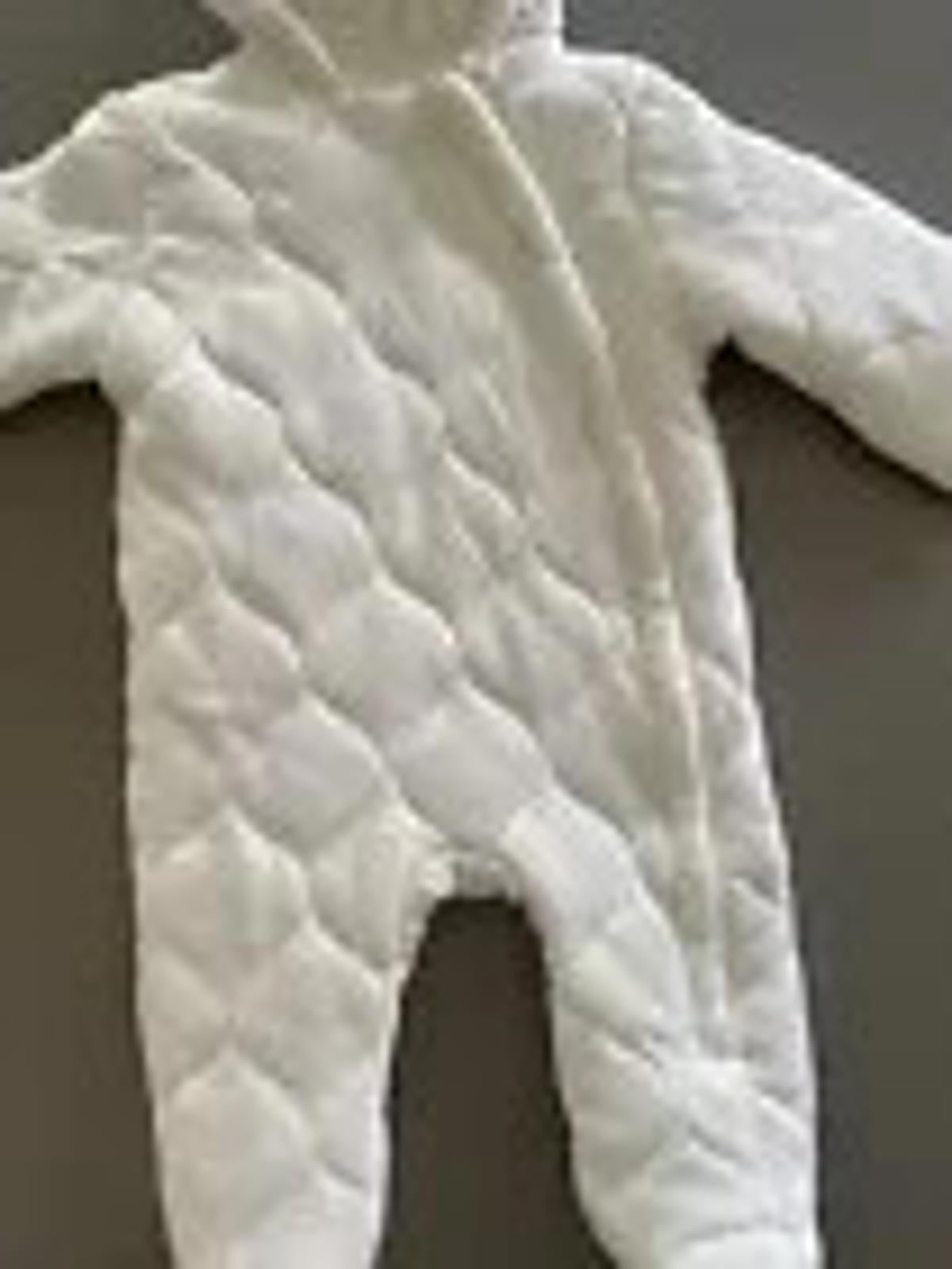 Baby Girl Boy Unisex 6-9 months George White Padded  Hooded Snowsuit (32 16)