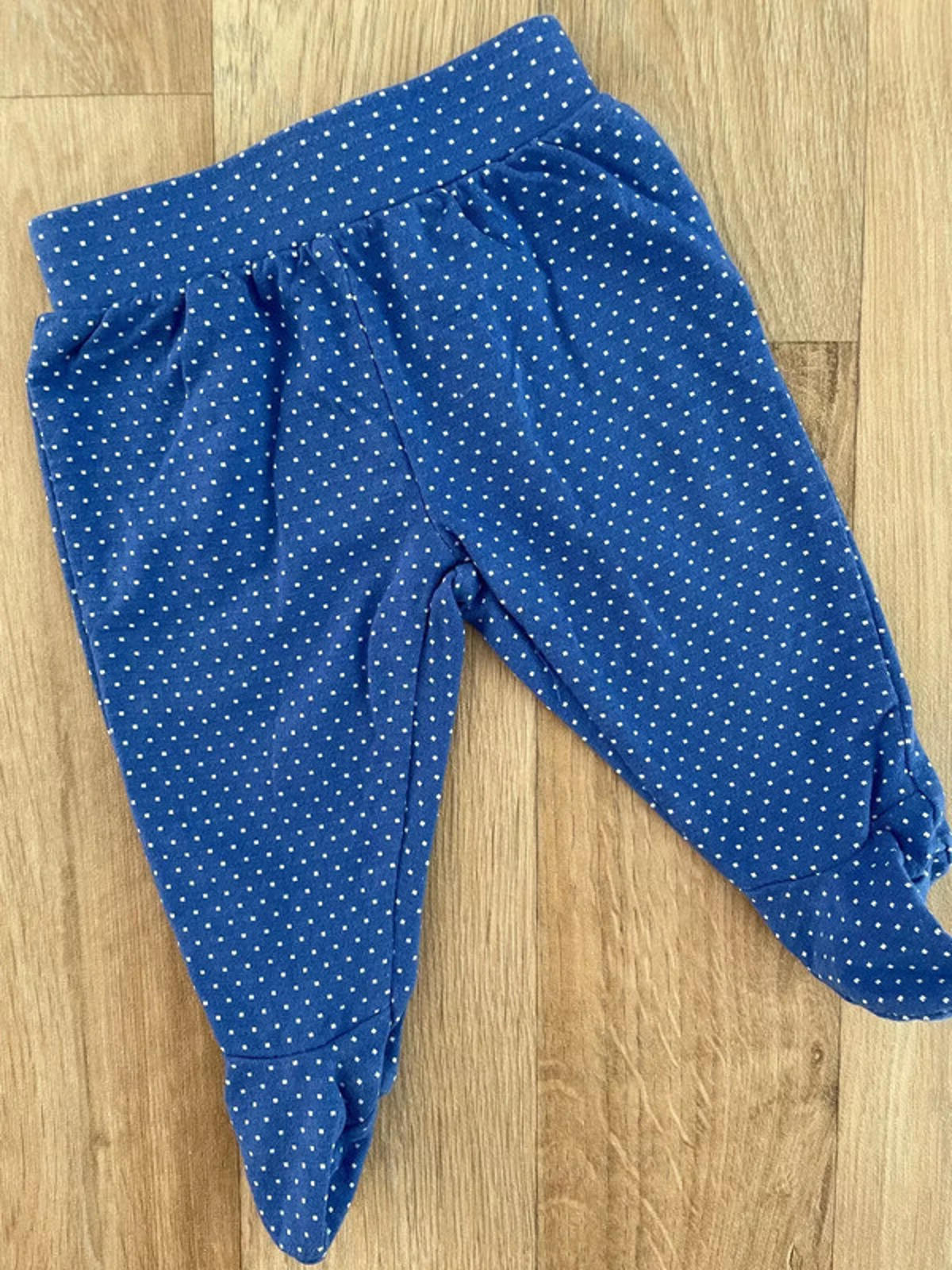 Baby Boy Girl unisex Newborn Mini Club Blue Spotty Footed Leggings (36 16)