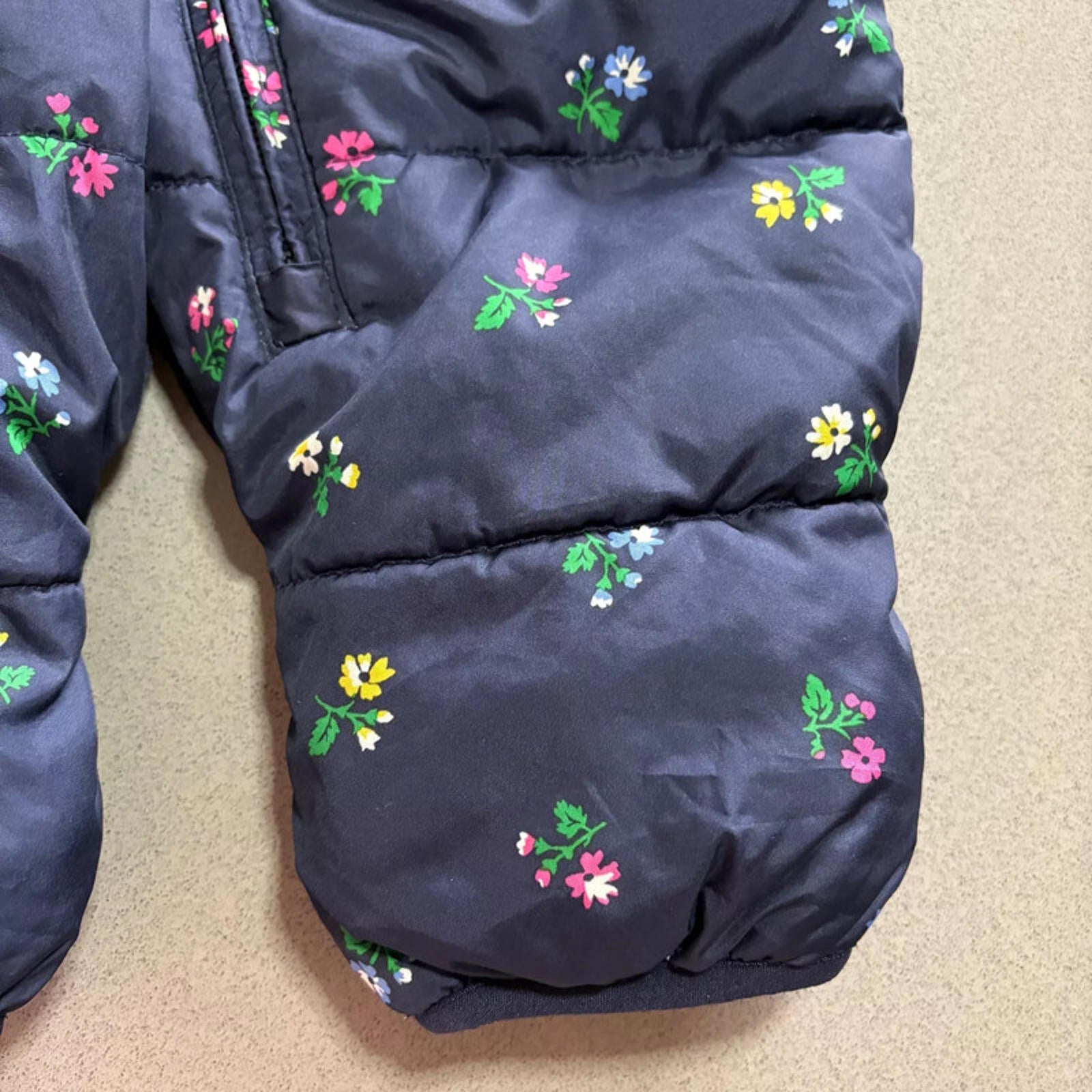 Baby Girl 0-6 months GAP Blue Floral Full Zip Hooded Snowsuit  (36 31)