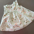 Baby Girl 0-3 months Next Green Floral Dress with Ruffles Lined (61 22)