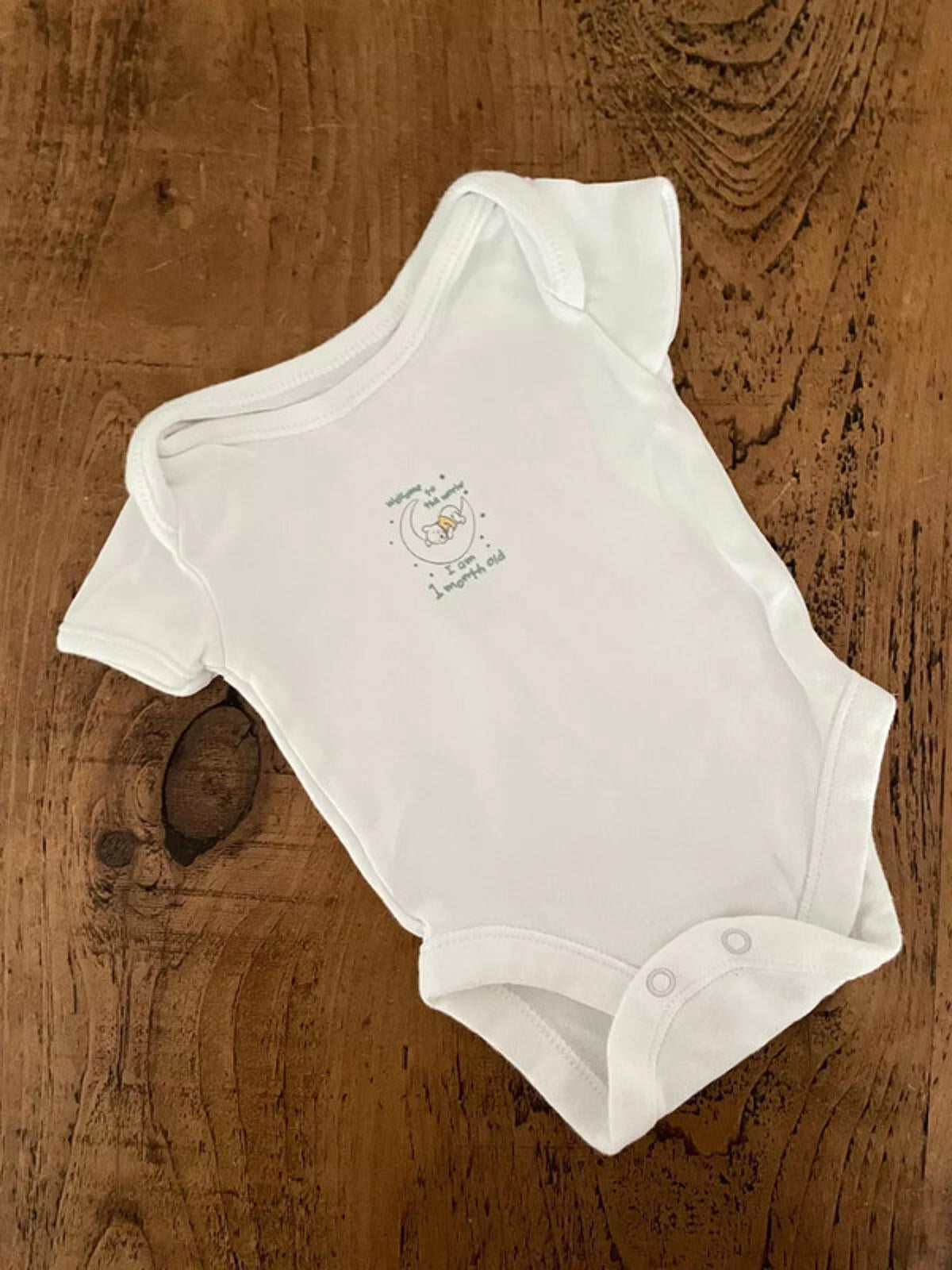 Baby Boy Girl Unisex Age 1 month Old George Short Sleeve Bodysuit (22 14)