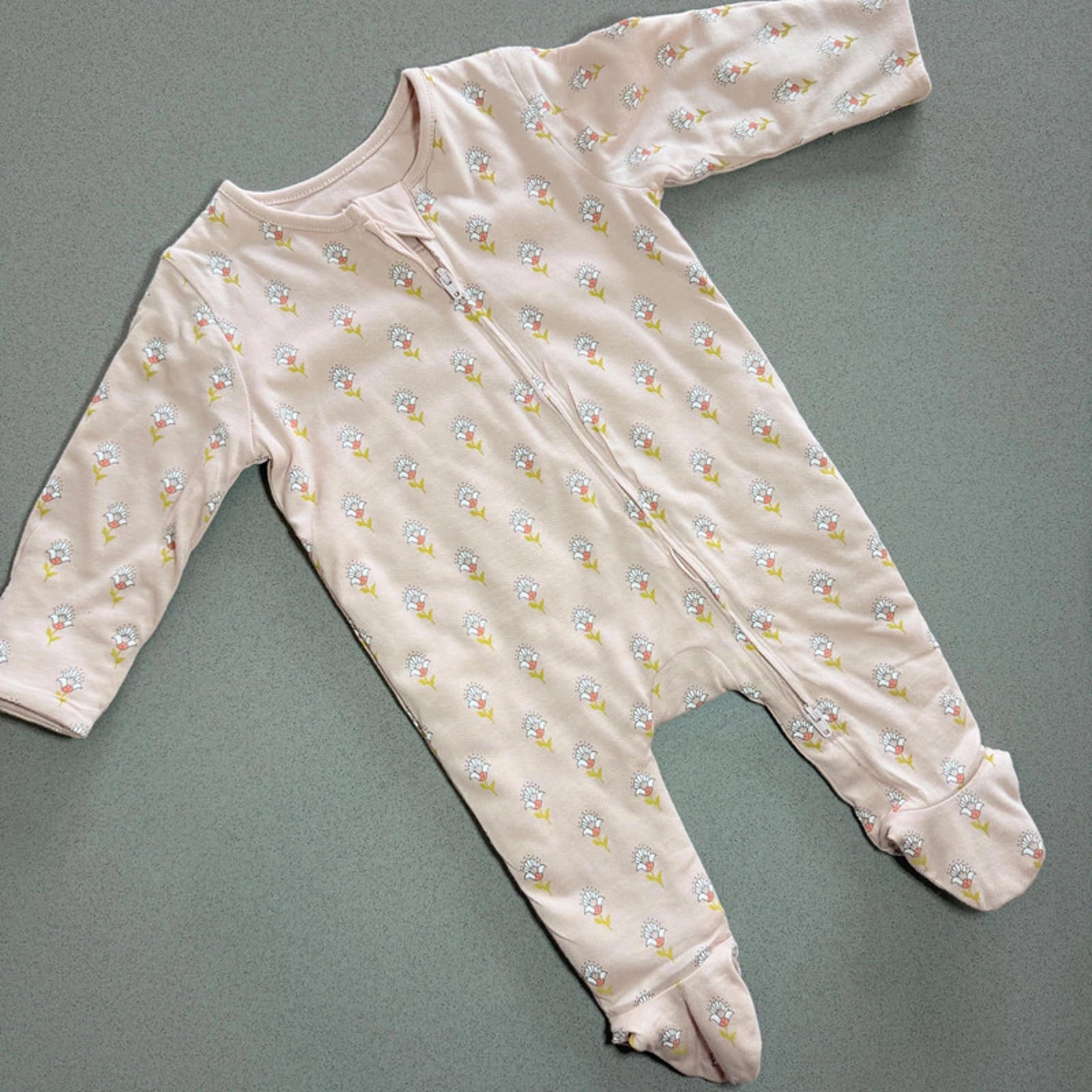 Baby Girl 0-3 months 1 Tog Wearable Sleeping Bag Sleepsuit Wadded Lined (50 10)