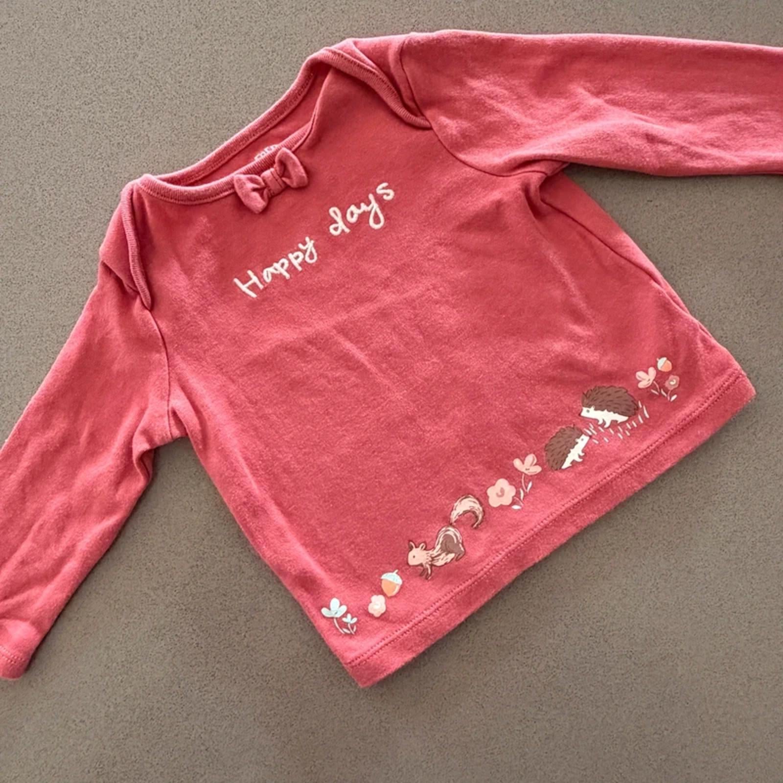 Baby Girl 3-6 months F&F Happy Days Long Sleeve T-shirt (62 13)