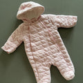 Baby Girl 0-3 months George Pink Quilted Hooded Snowsuit (15 18)