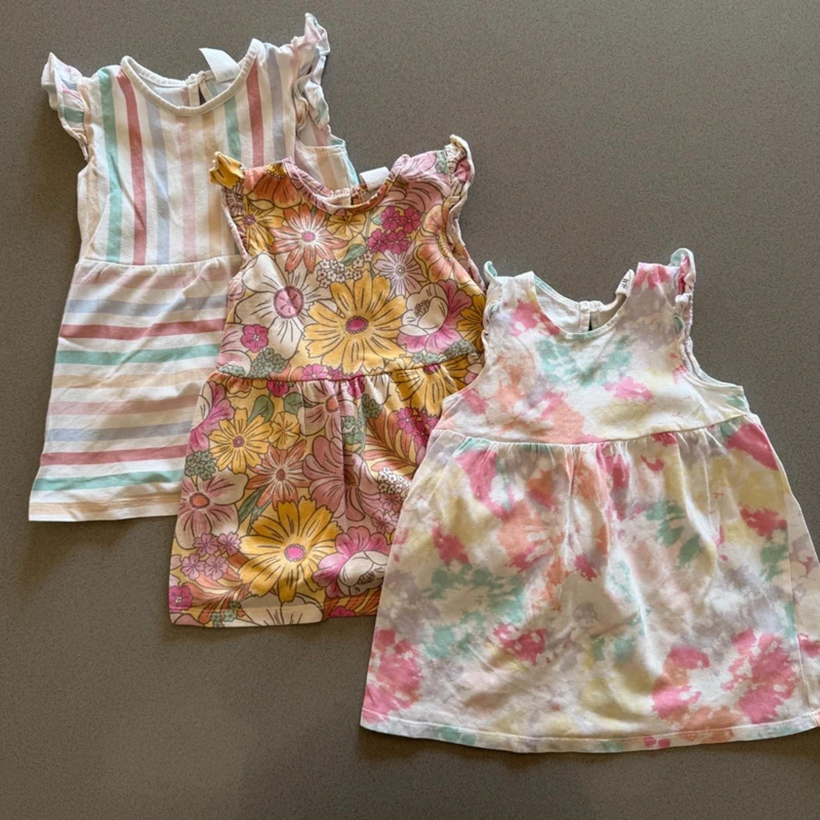 Baby Girl 6-9 months H&M 3 Sleeveless Summer Dresses (53 26)