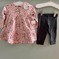 Baby Girl 0-3 months F&F Pink Grey 2 Piece Unicorn Dress Set BNWT(38 02)