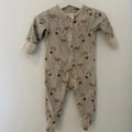 Baby Boy 0-3 months Matalan Beige Fleece Giraffe Zip Up Babygrow (35 26)
