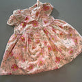 Baby Girl 3-6 months Next Pink Floral Lined Dress with Ruffles (45 24)