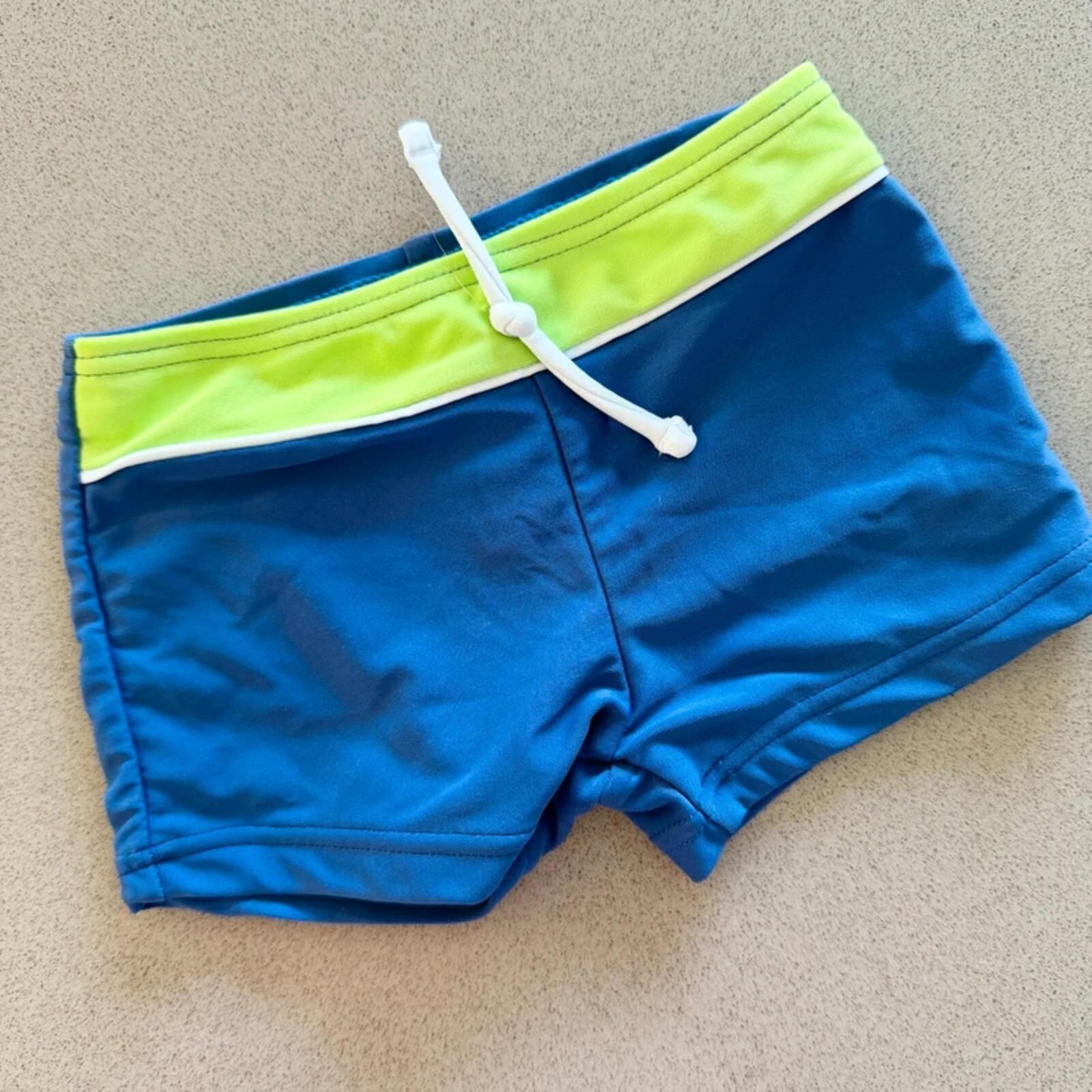 Baby Boy 9-12 months Mini Mode Blue Green Swimming Trunks (27 10)