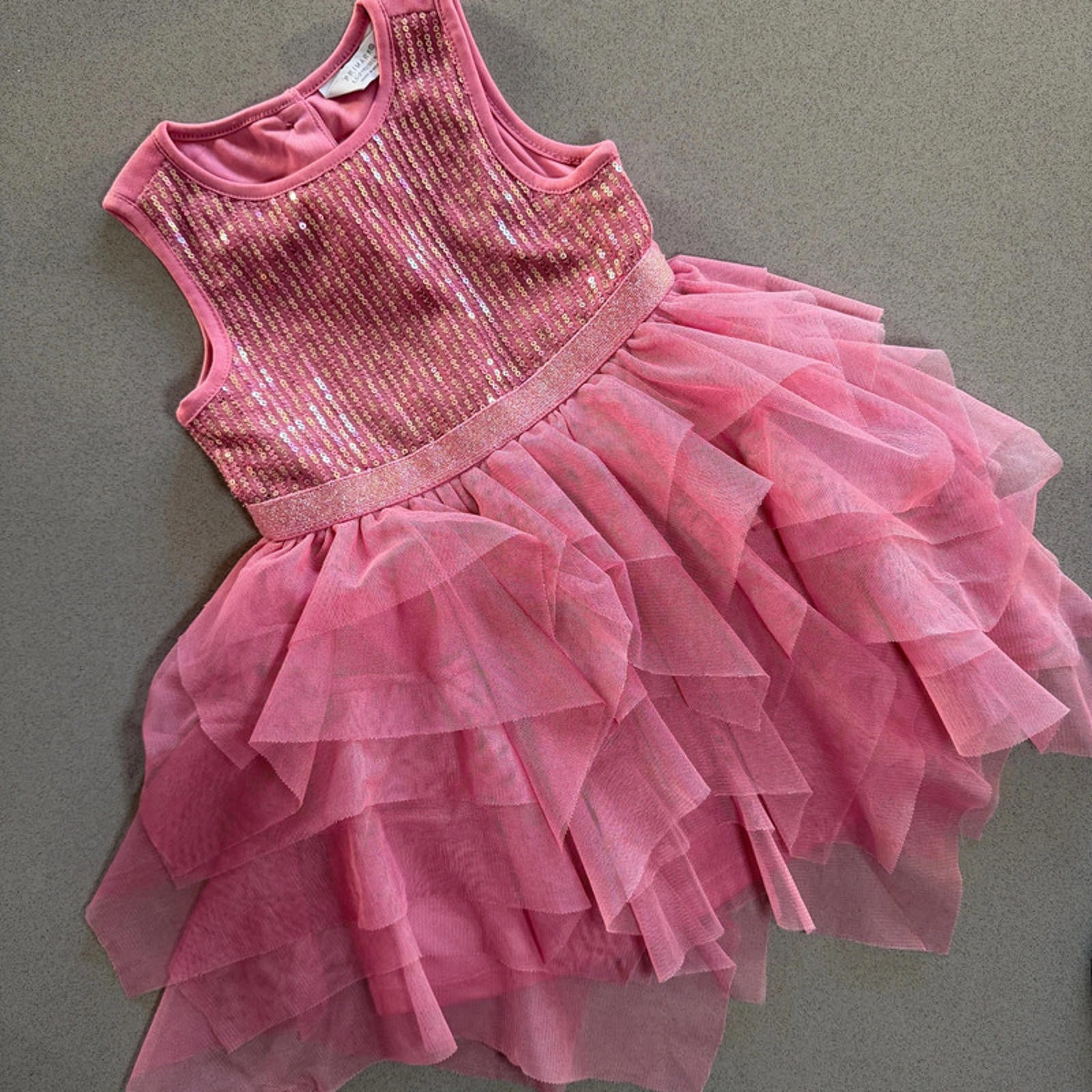 Baby Girl 18-24 months Primark Pink Sequin & Tulle Party Dress (61 47)