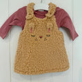 Baby Girl 0-3 months Next 2 Piece Fluffy Pinafore Dress Set (60 01)