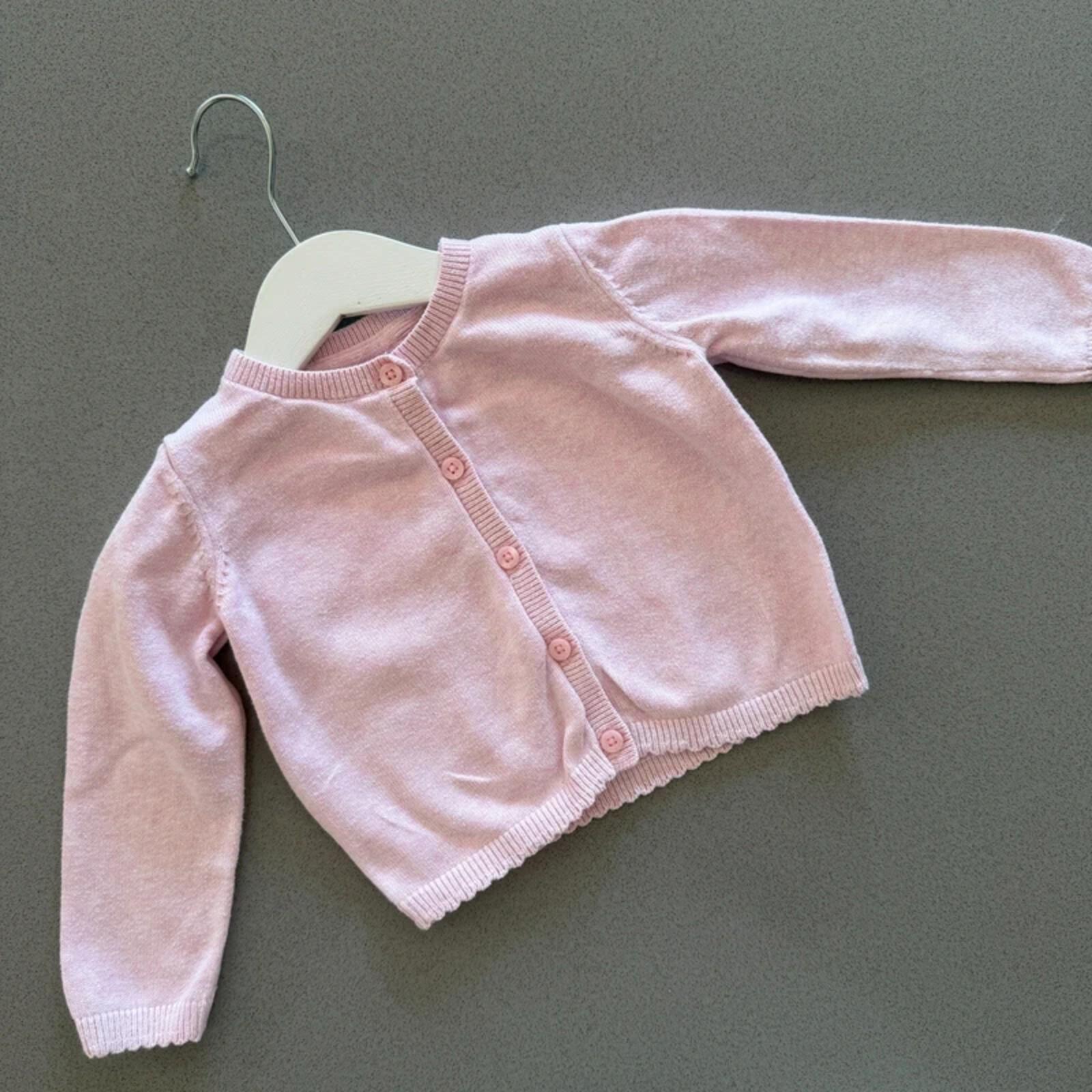 Baby Girl 6-9 months Next Pink Round Neck Cardigan (53 31)