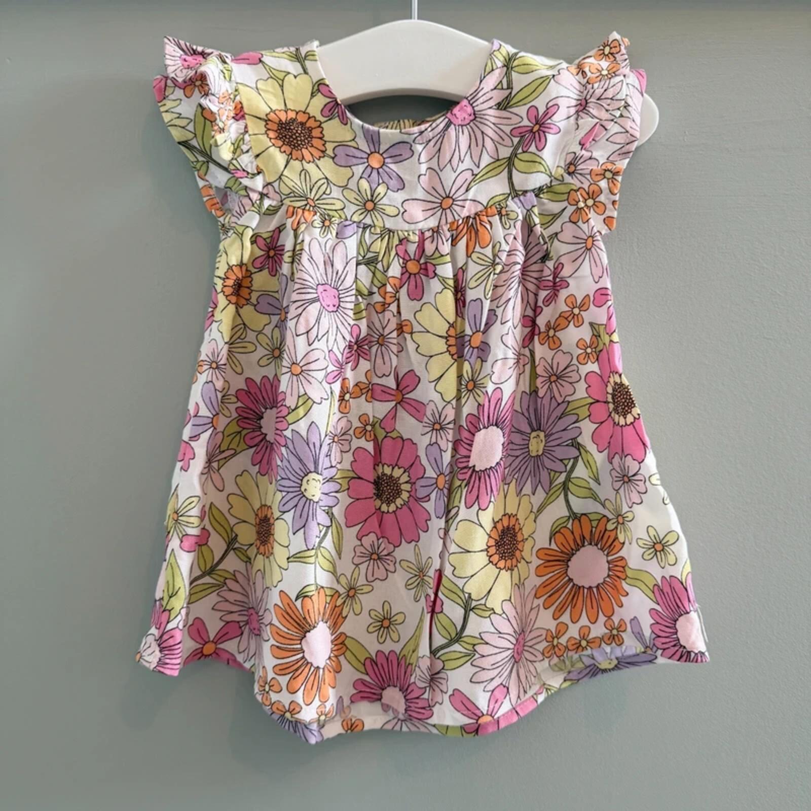 Baby Girl 0-3 months Primark Colourful Floral Summer Dress (59 18)