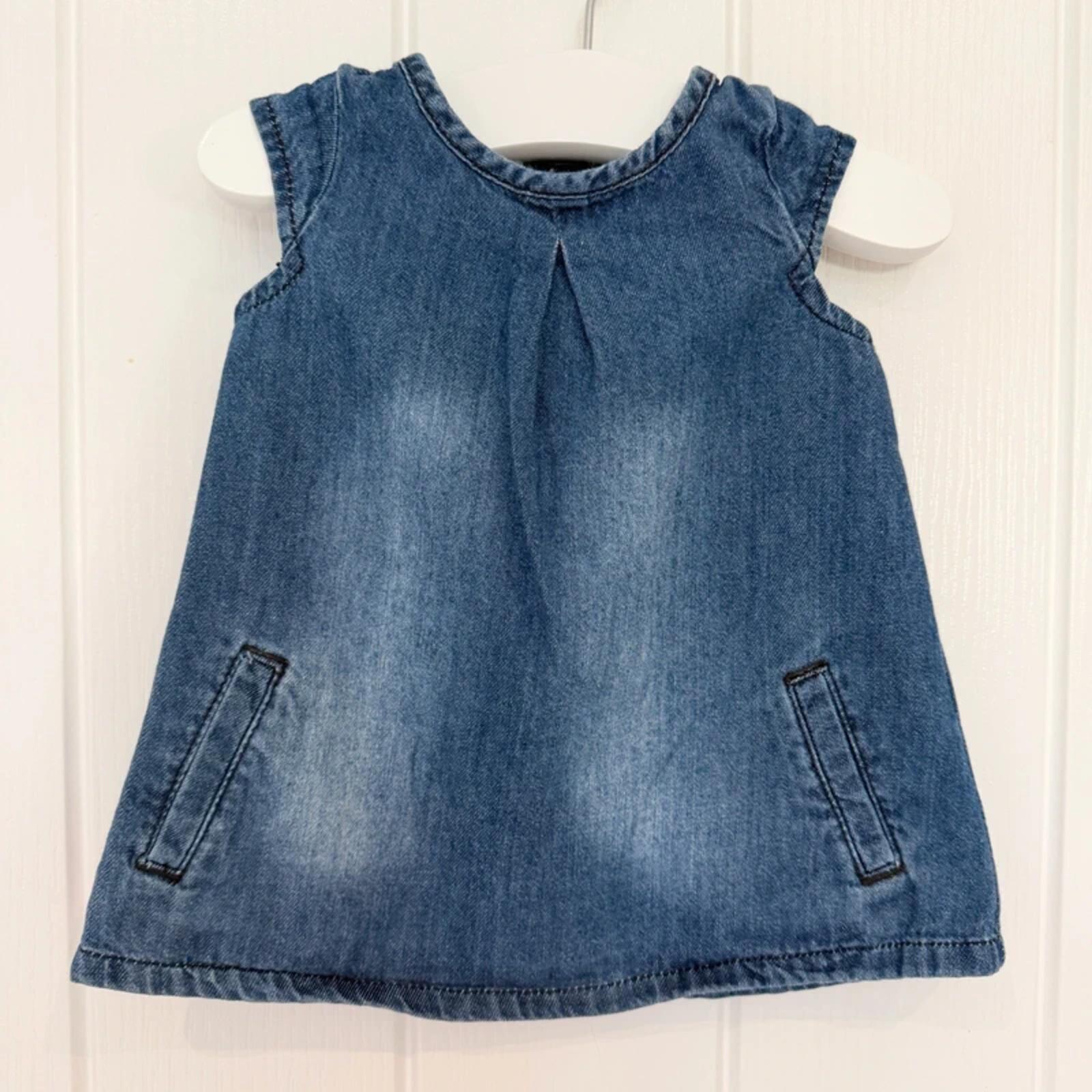 Baby Girl 1 month 4.5 kg Next Blue Denim A Line Dress (59 02)